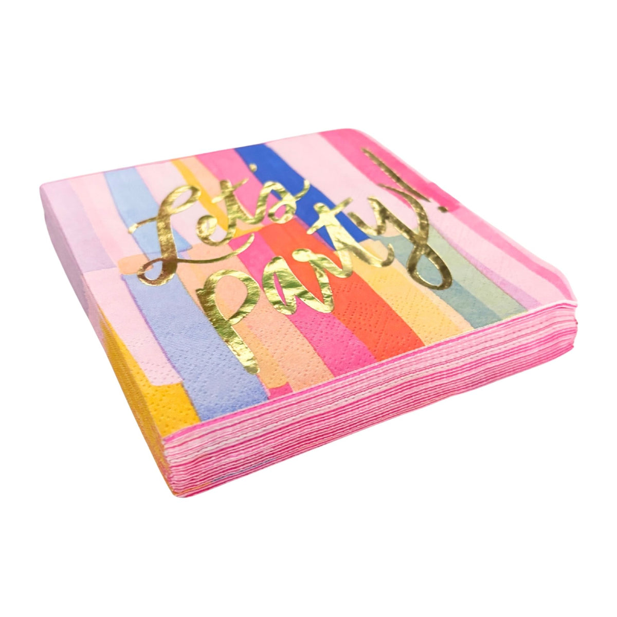 Let's Party Beverage Napkins | Cocktail Party Napkin | 5" Square