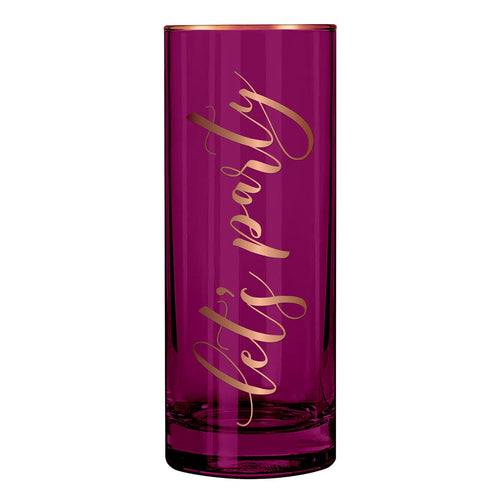 Let's Party Collins Cocktail Glass in Magenta | 17 oz.