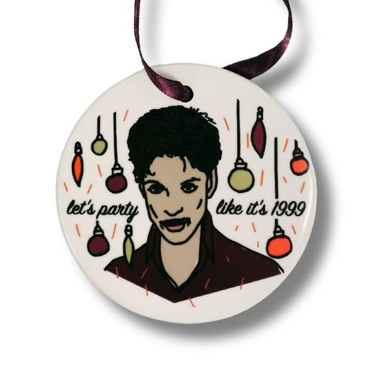 Let's Party Like It's 1999 Prince Christmas Ornament