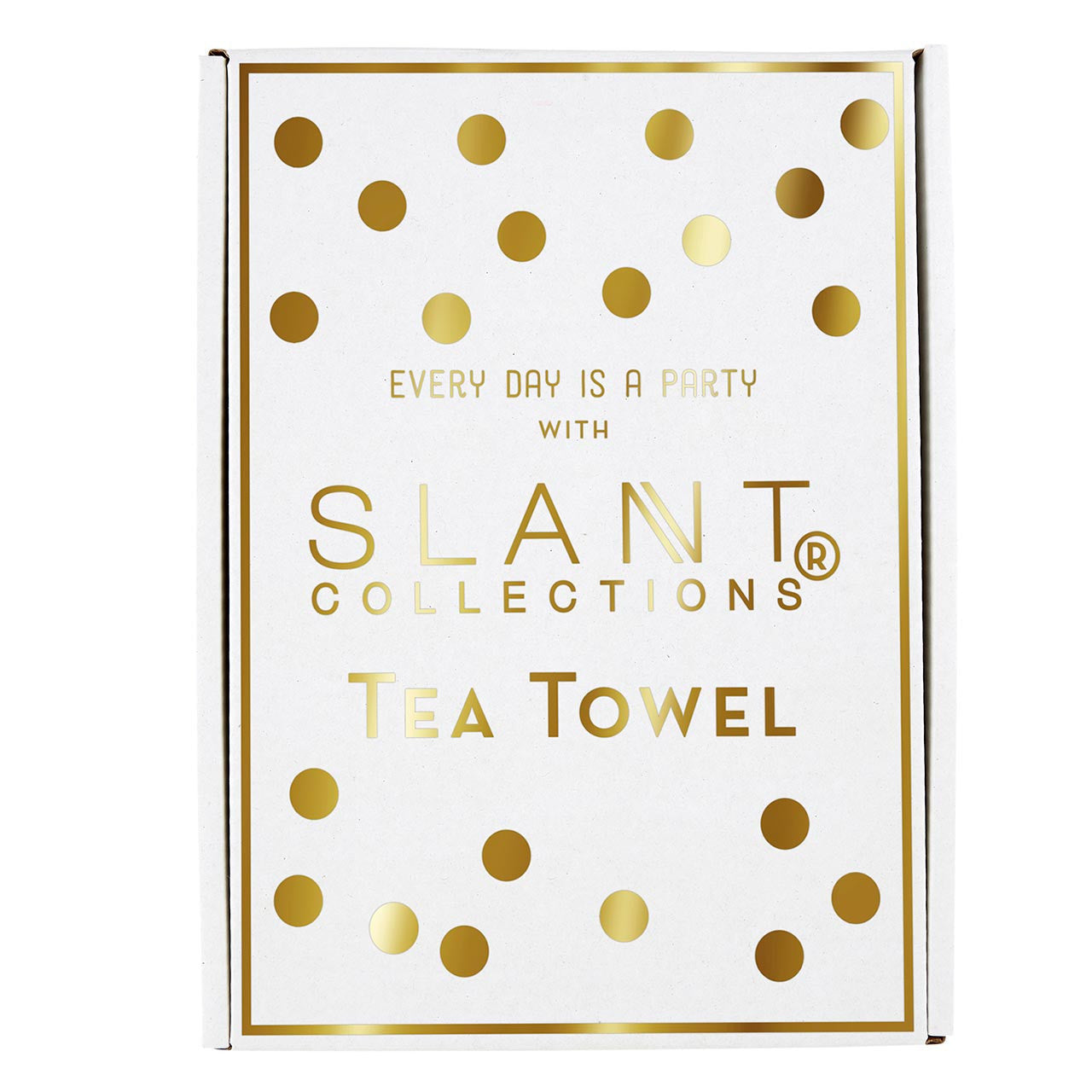 Let's Party Tea Towel in a Gift Box | Cotton Dish Hand Kitchen Towel | 20" x 27.5" | Gift for Her