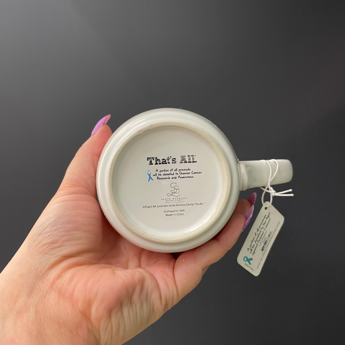 Let's Pretend It's 1993 Glossy Ceramic Mug in Teal and White