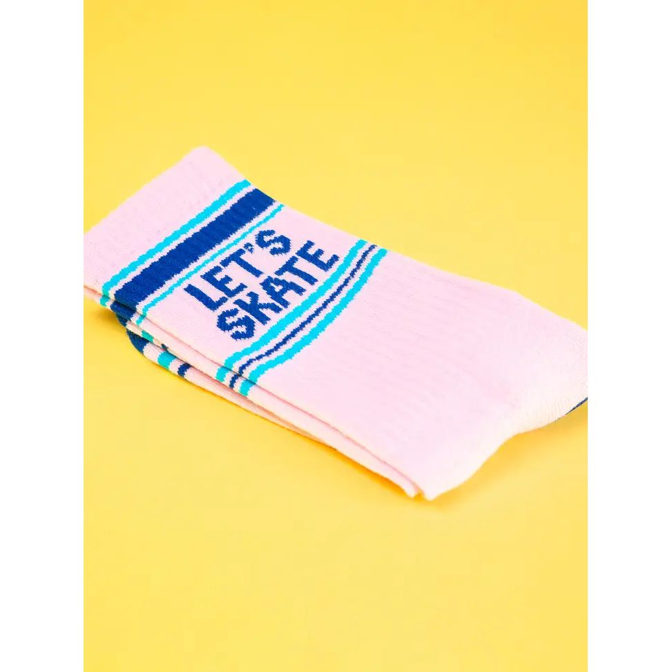 Let's Skate Gym Crew Socks | Pink Cotton Socks | Unisex