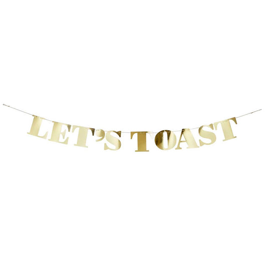Let's Toast Paper Garland Banner | 6ft Long