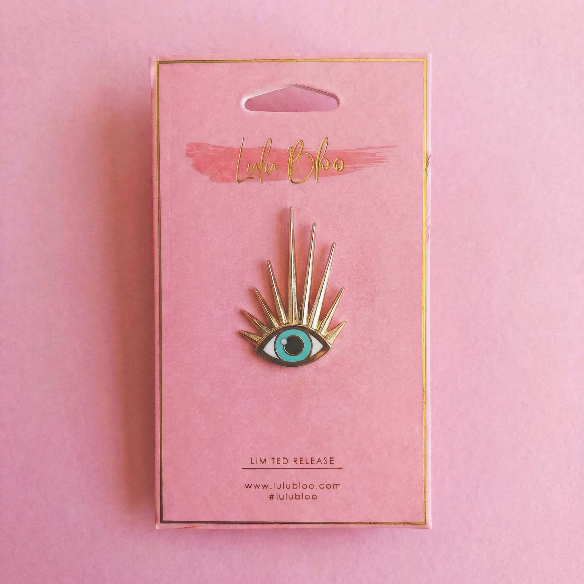 Liberty Eye Golden Brass Pin with Gold Plating