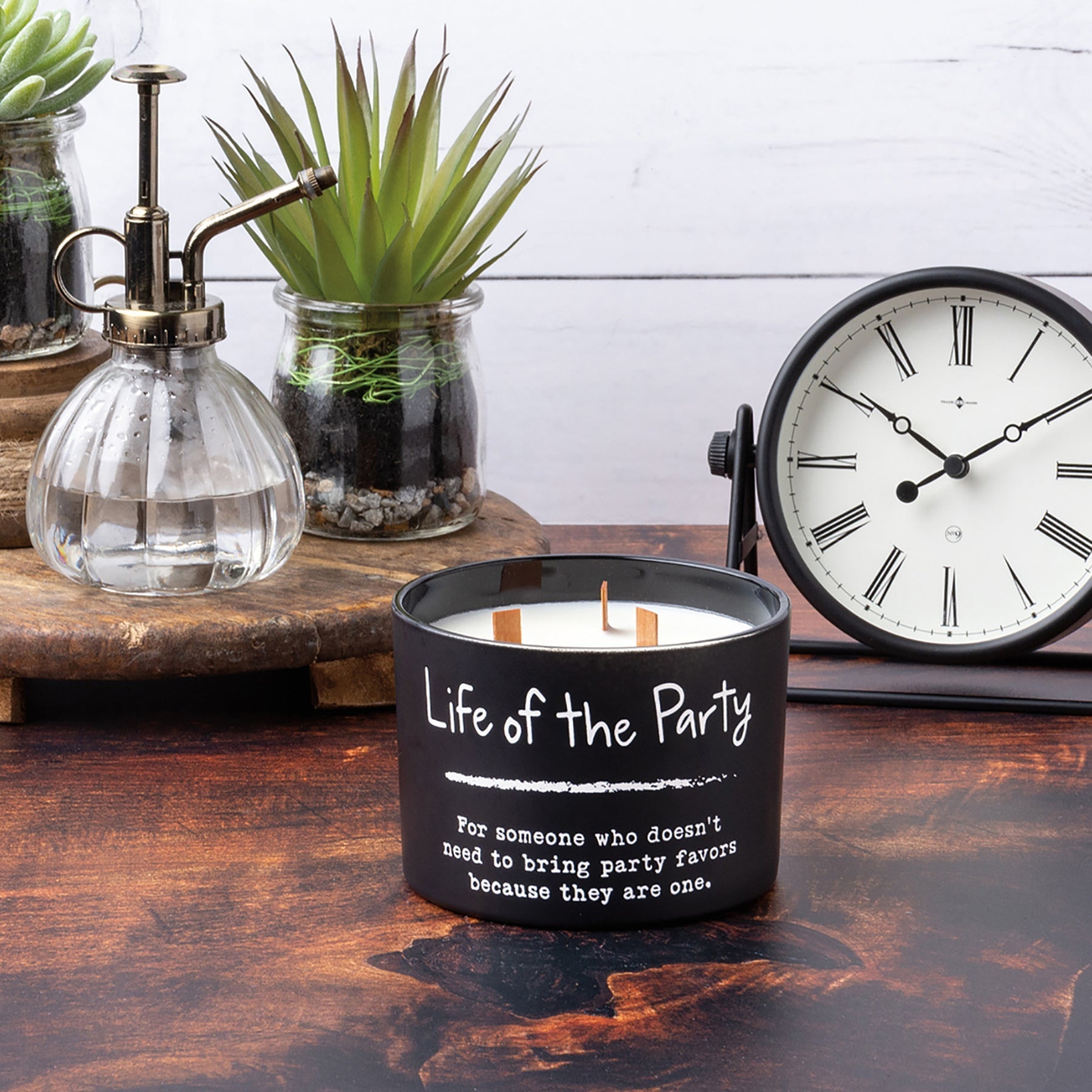 Life Of The Party Jar Candle | Sea Salt And Sage Scent Soy-Based Wax Candle | 14oz | Gift for Her