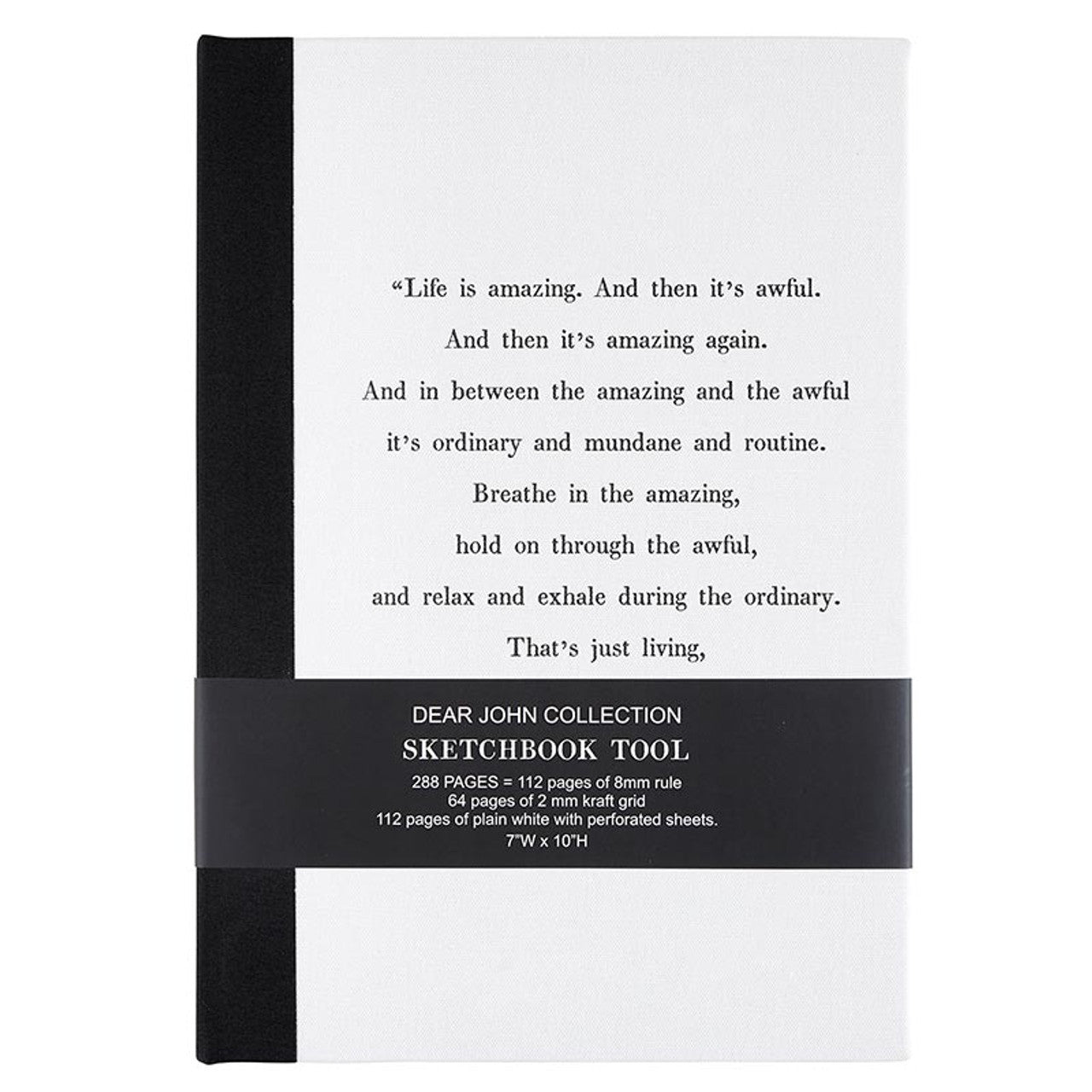 Life is Amazing Hardback Fabric Journal | 7'' x 10''