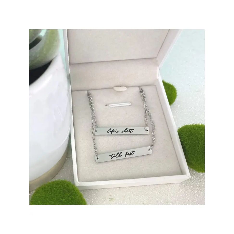 Life's Short Talk Fast Necklace | Stainless Steel 2-Tier