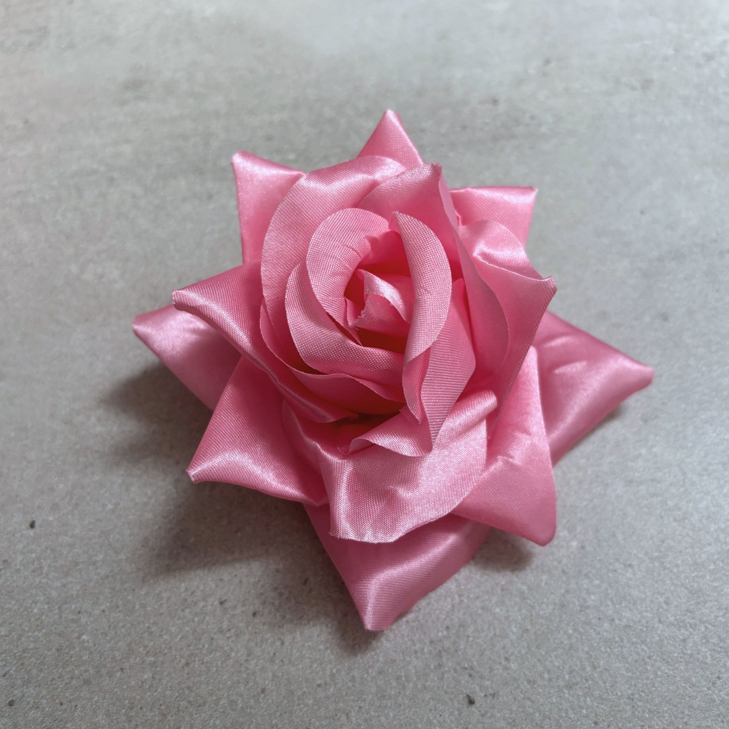 Light Pink Rose Hair Clip | Satin Flower Hair Accessory