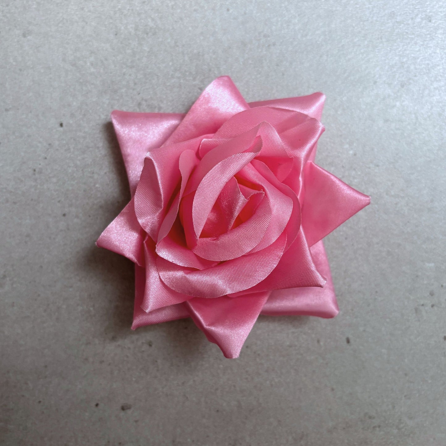 Light Pink Rose Hair Clip | Satin Flower Hair Accessory