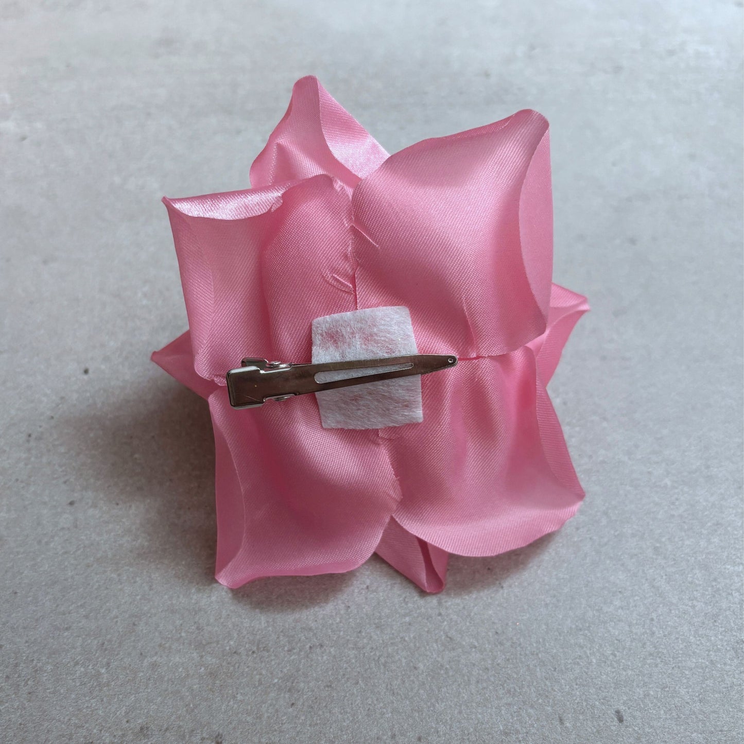 Light Pink Rose Hair Clip | Satin Flower Hair Accessory