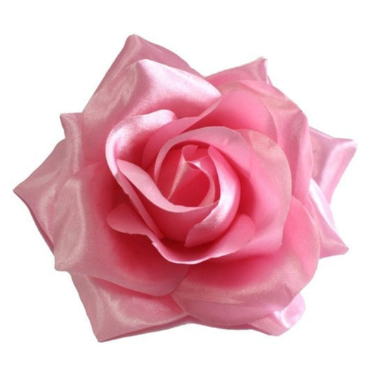 Light Pink Rose Hair Clip | Satin Flower Hair Accessory