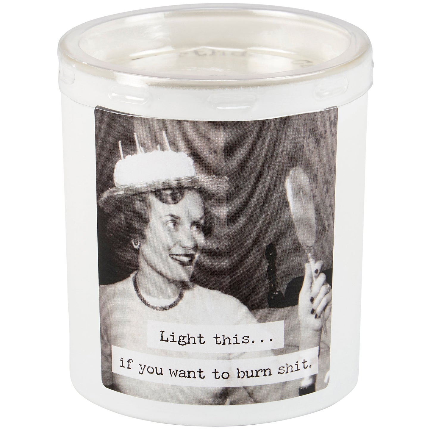 Light This Candle | Double Sided Vintage Photograph | Soy Wax Birthday Cake Scent
