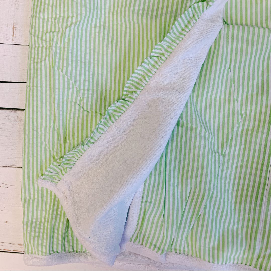 Lime Seersucker Spa Wrap | Stripes Bath Body Towel Shower