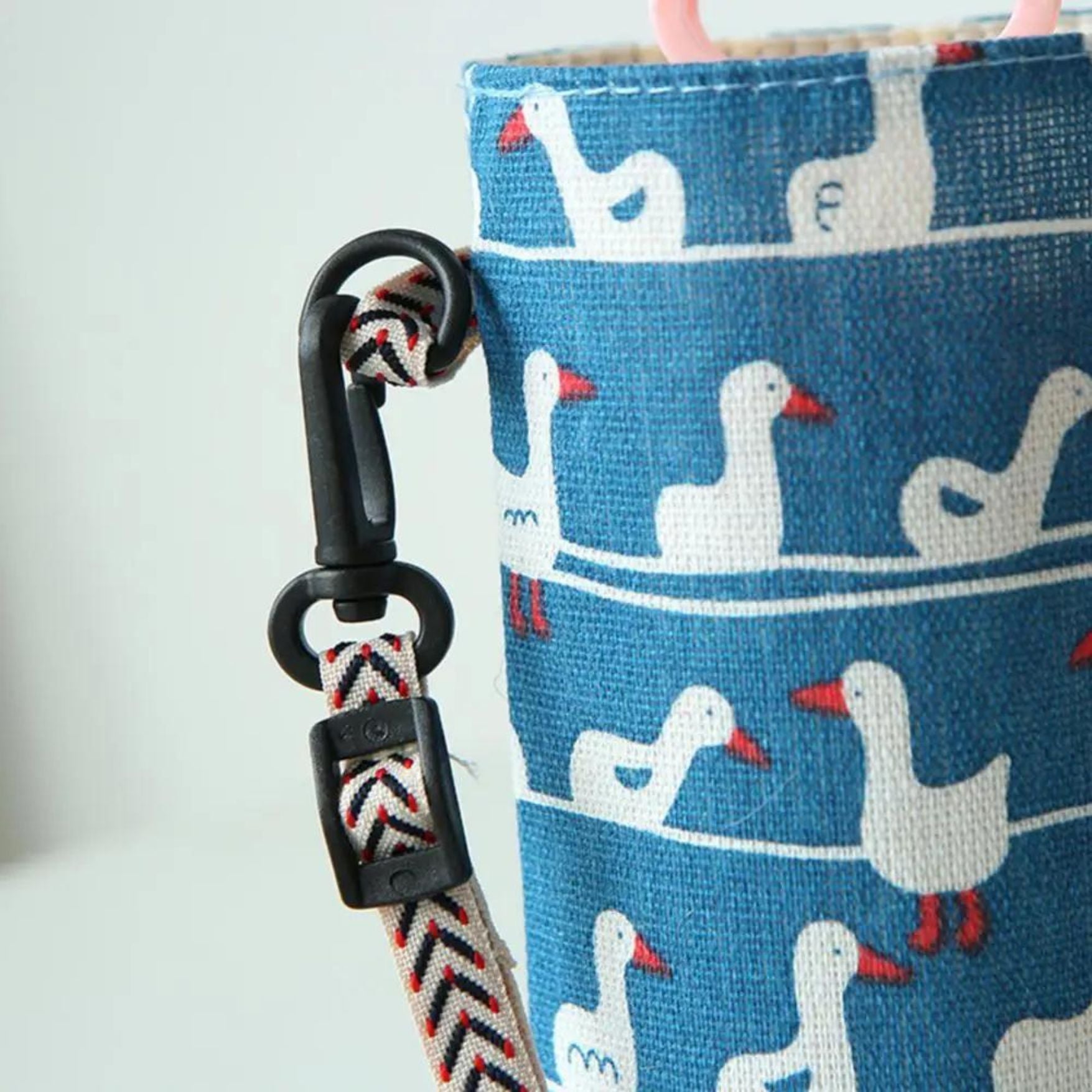 Lined Fabric Water Bottle Sling Crossbody Holder [4 Pattern Options]