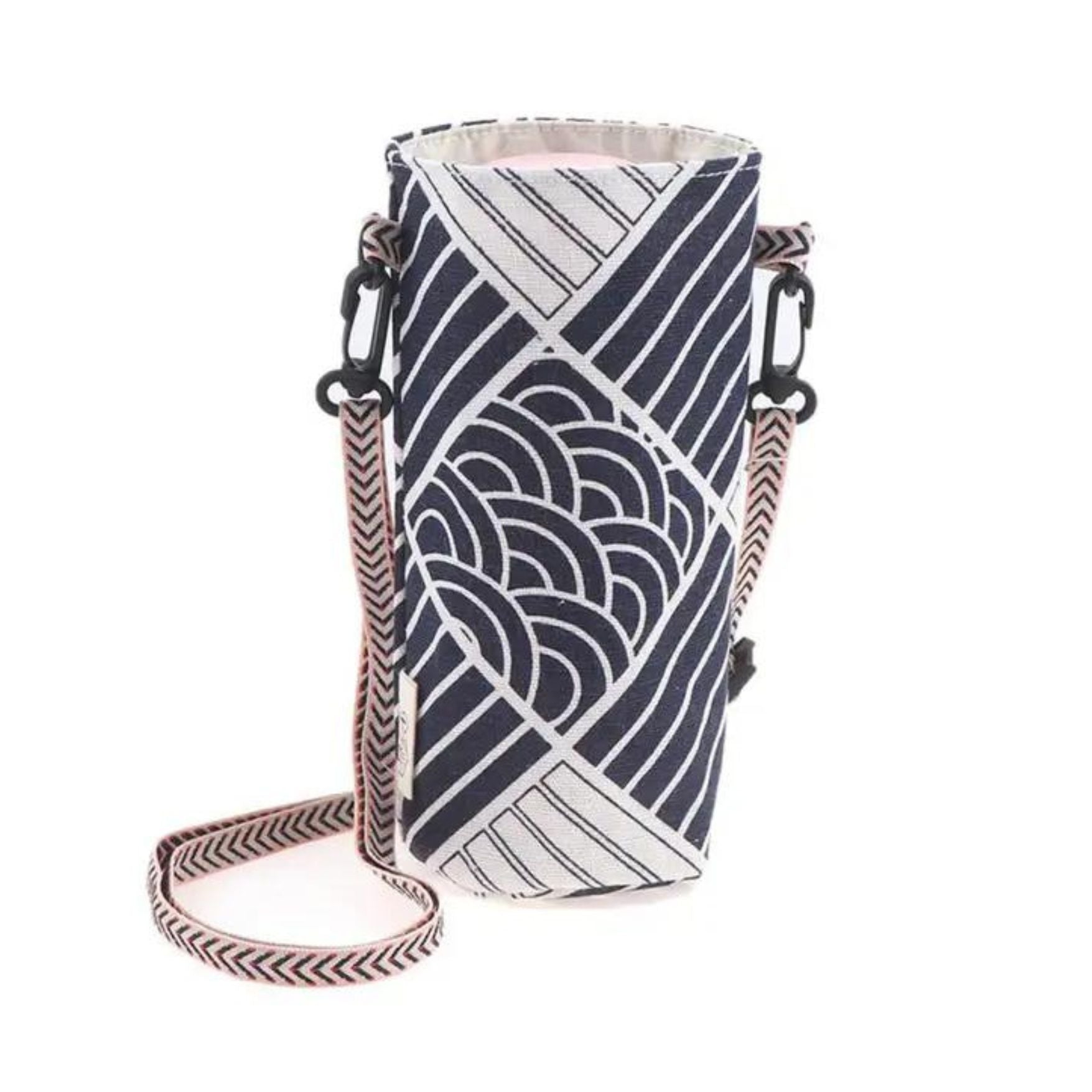 Lined Fabric Water Bottle Sling Crossbody Holder [4 Pattern Options]