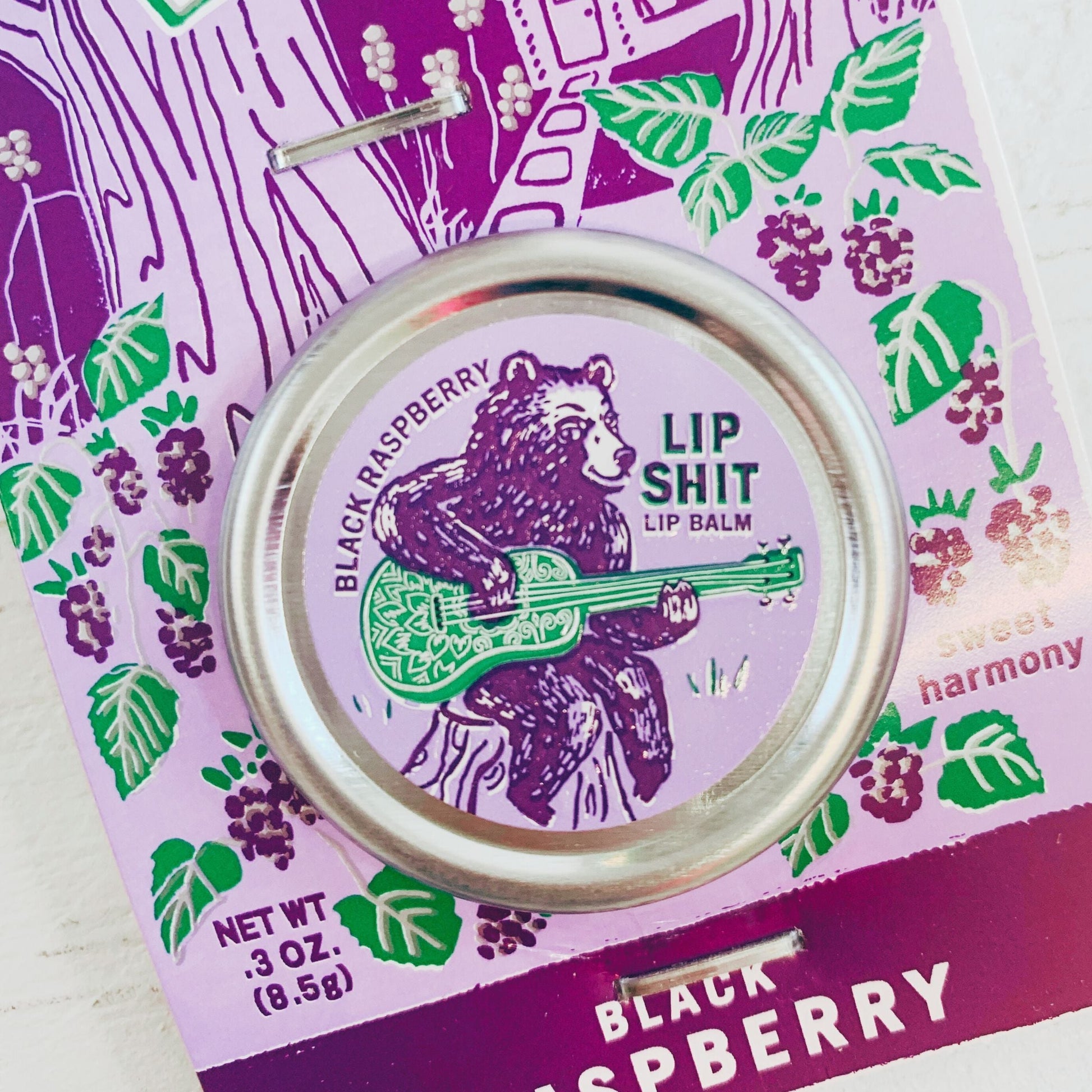 Lip Shit Lip Balm in Black Raspberry | Lip Moisturizer in Tin | .3oz | BlueQ at GetBullish