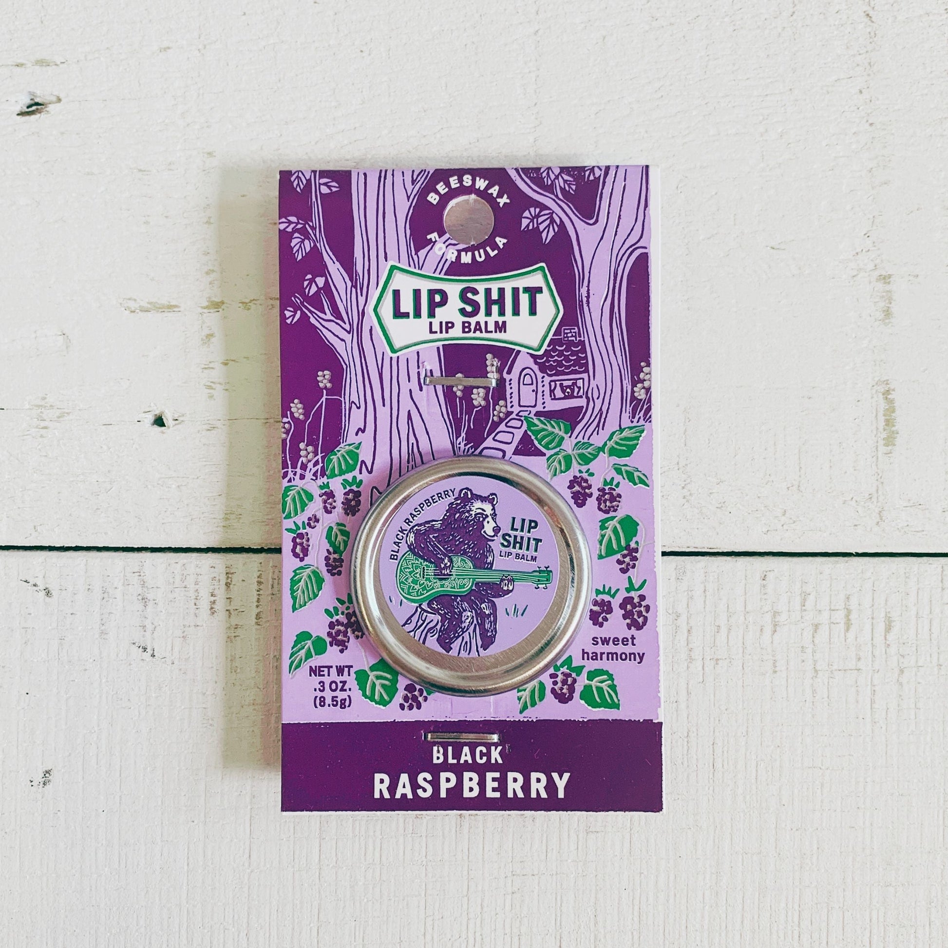 Lip Shit Lip Balm in Black Raspberry | Lip Moisturizer in Tin | .3oz | BlueQ at GetBullish