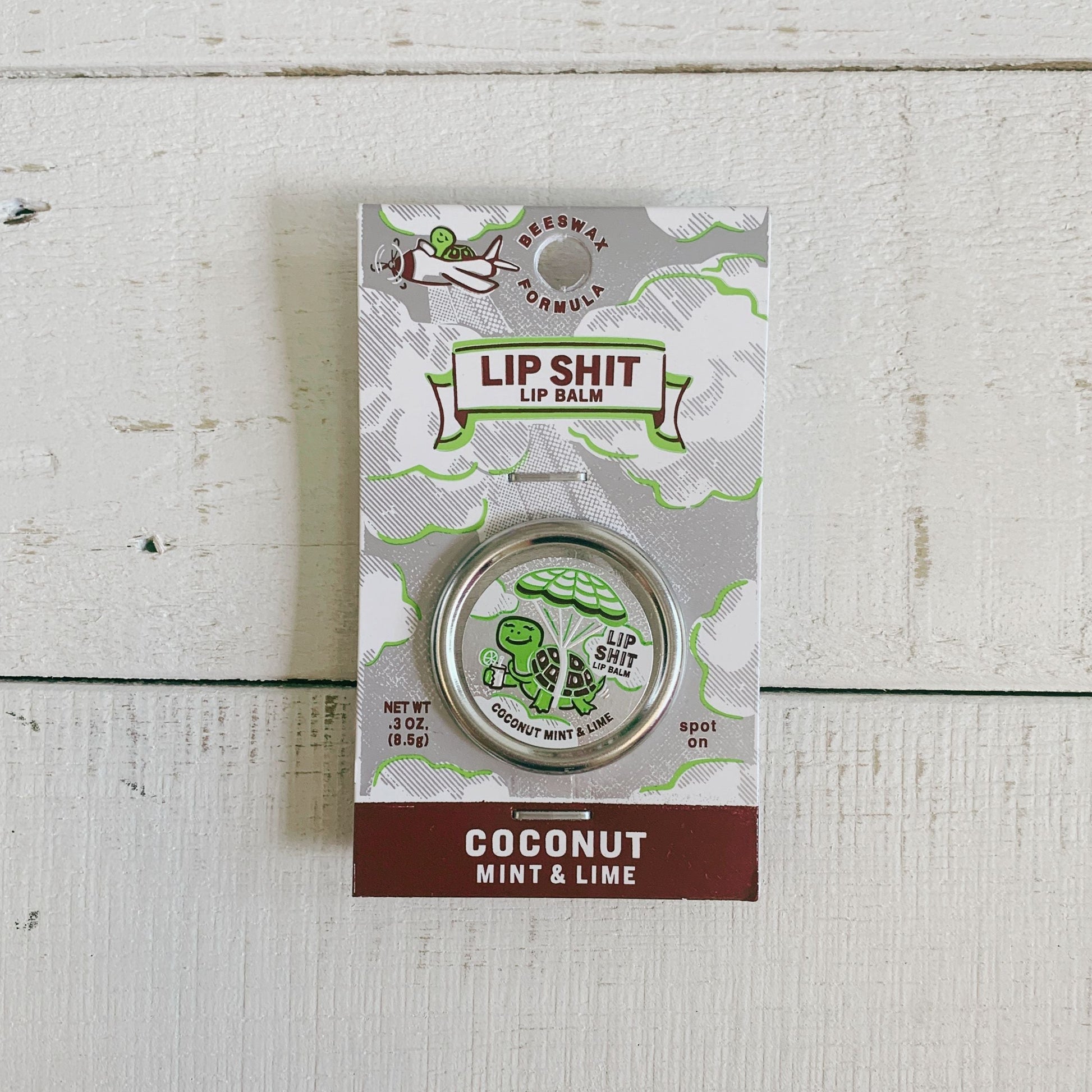 Lip Shit Lip Balm in Coconut Mint and Lime | Lip Moisturizer in Tin | .3oz | BlueQ at GetBullish