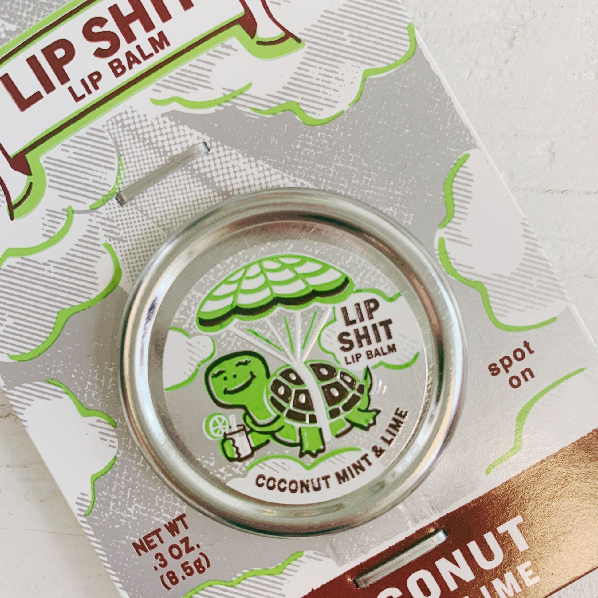 Lip Shit Lip Balm in Coconut Mint and Lime | Lip Moisturizer in Tin | .3oz | BlueQ at GetBullish