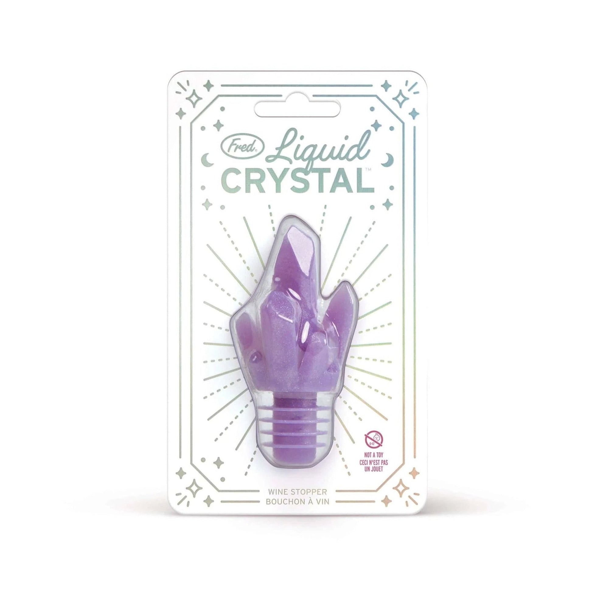 Liquid Crystal Wine Bottle Stopper in Purple