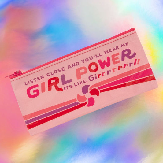 Listen Close And You'll Hear My Girl Power Recycled Material Zipper Pouch