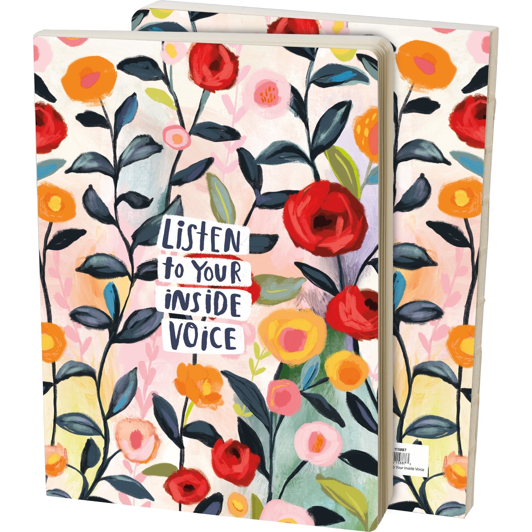 Listen To Your Inside Voice Double-Sided Journal | 160 Lined Pages Motivational Quotes Notebook