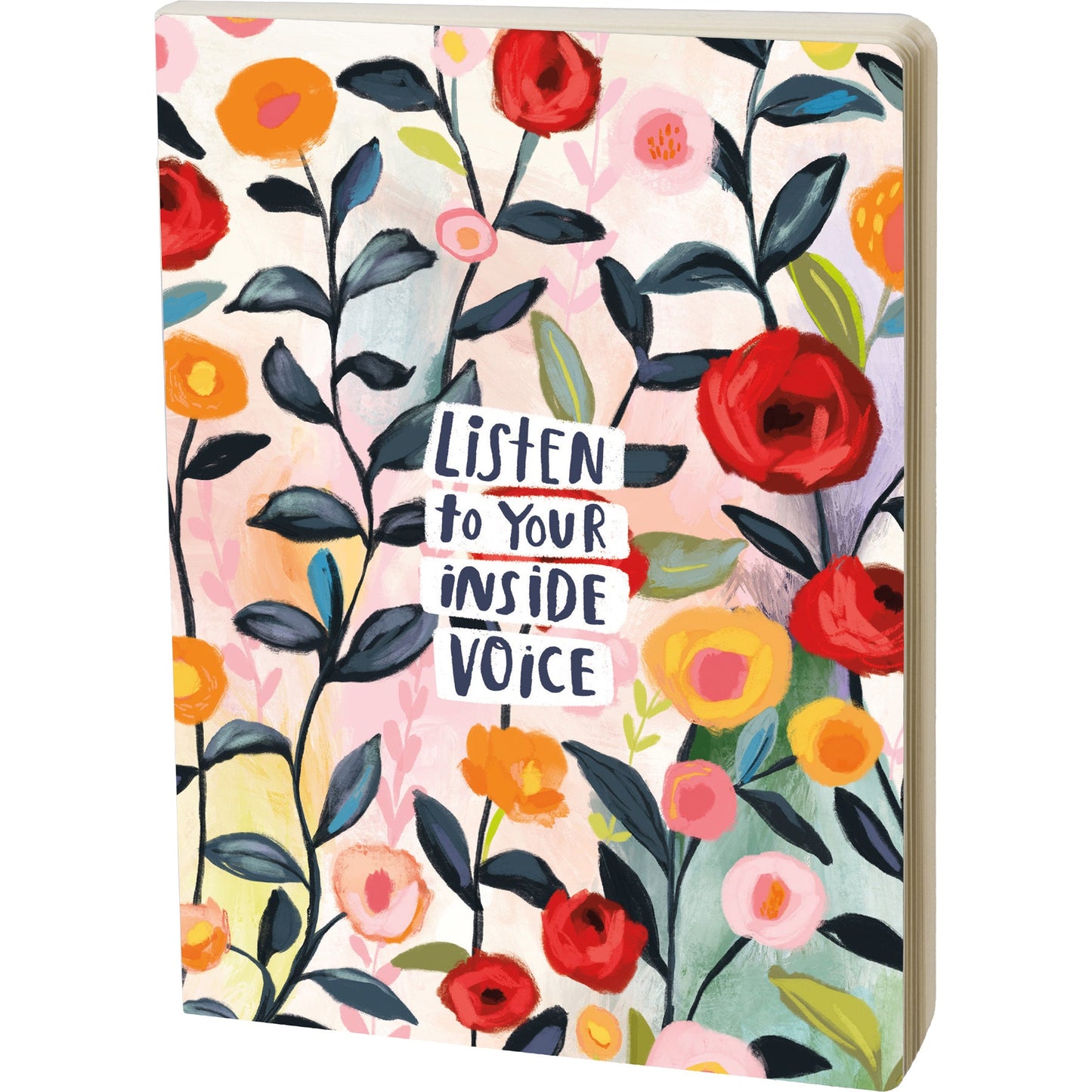 Listen To Your Inside Voice Double-Sided Journal | 160 Lined Pages Motivational Quotes Notebook