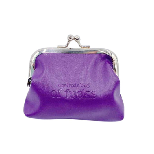 Little Bag of F*cks Coin Purse | Purple Coin Pouch Bag Wallet