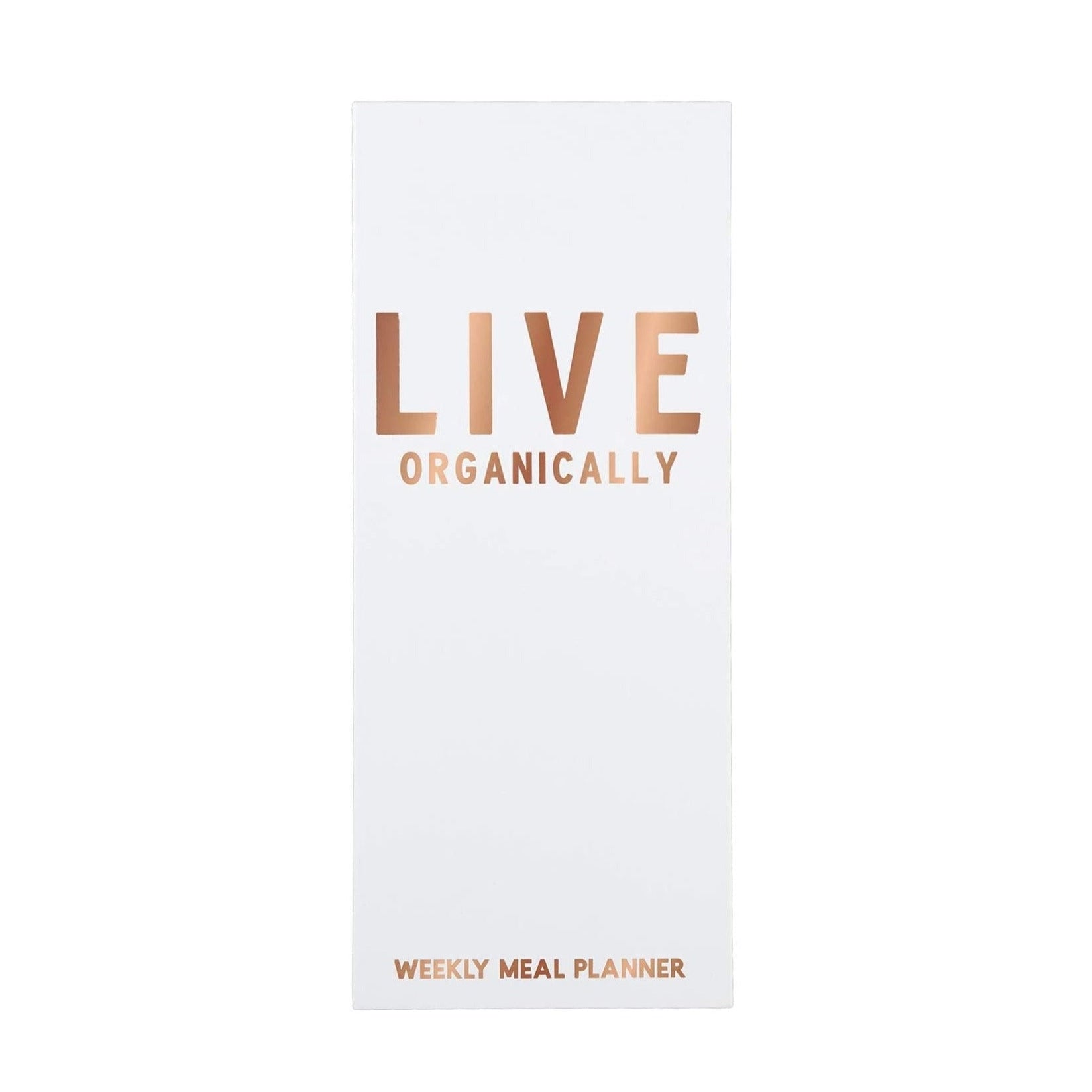 Live Organically Weekly Meal Planner | Hardbound | White and Rose Gold