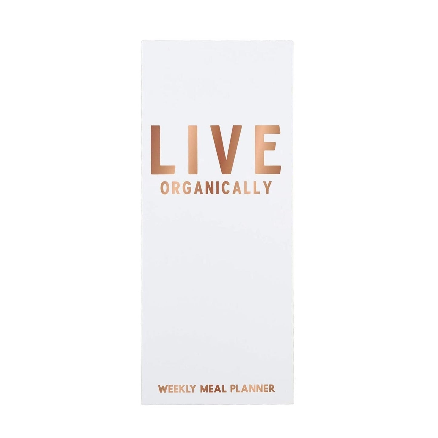 Live Organically Weekly Meal Planner | Hardbound | White and Rose Gold
