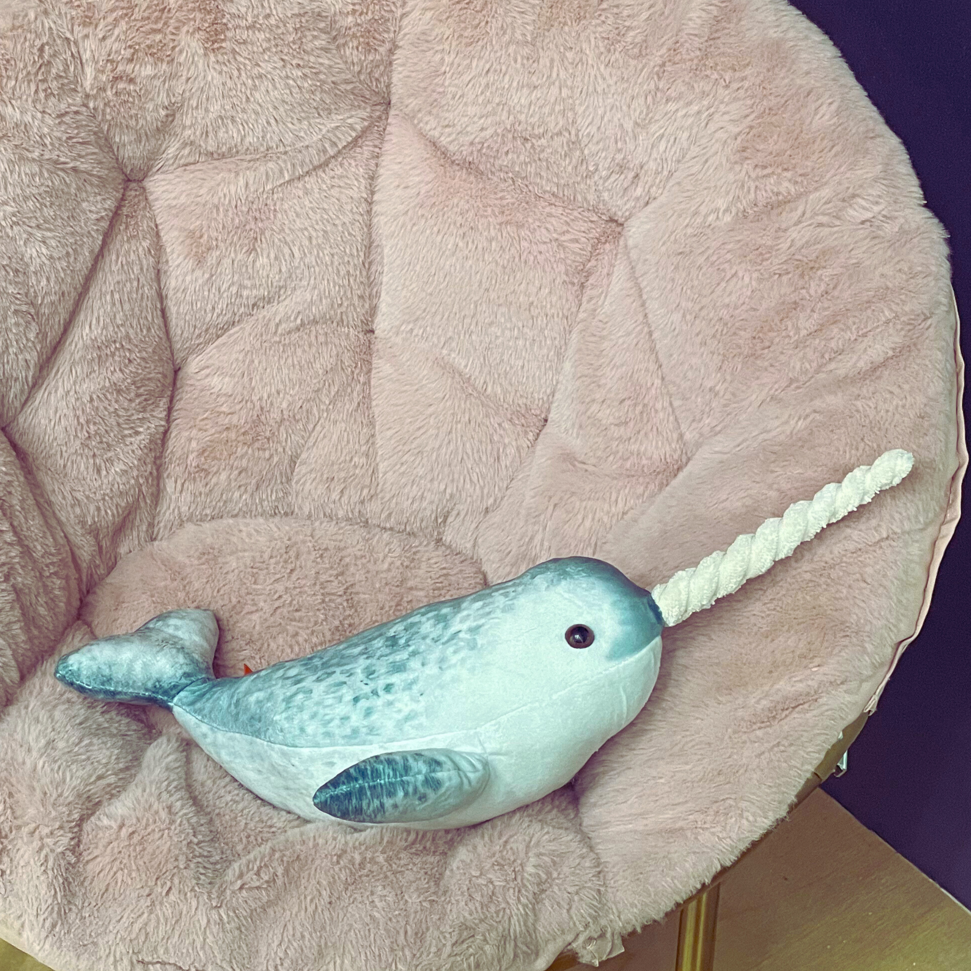 Living Ocean Mini Narwhal Stuffed Animal 12"