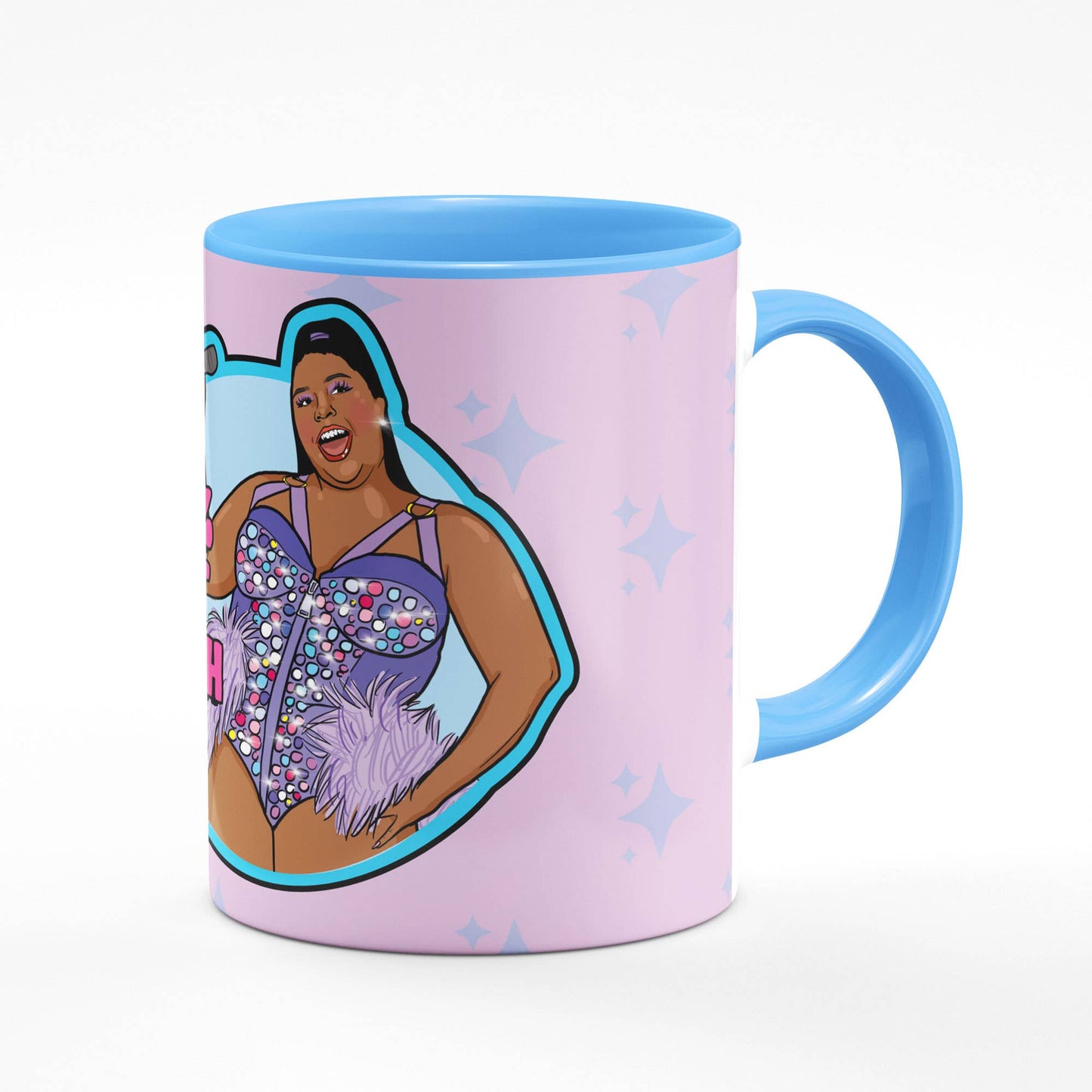 Lizzo Blue Mug | Ceramic Tea Coffee Cup | 11oz