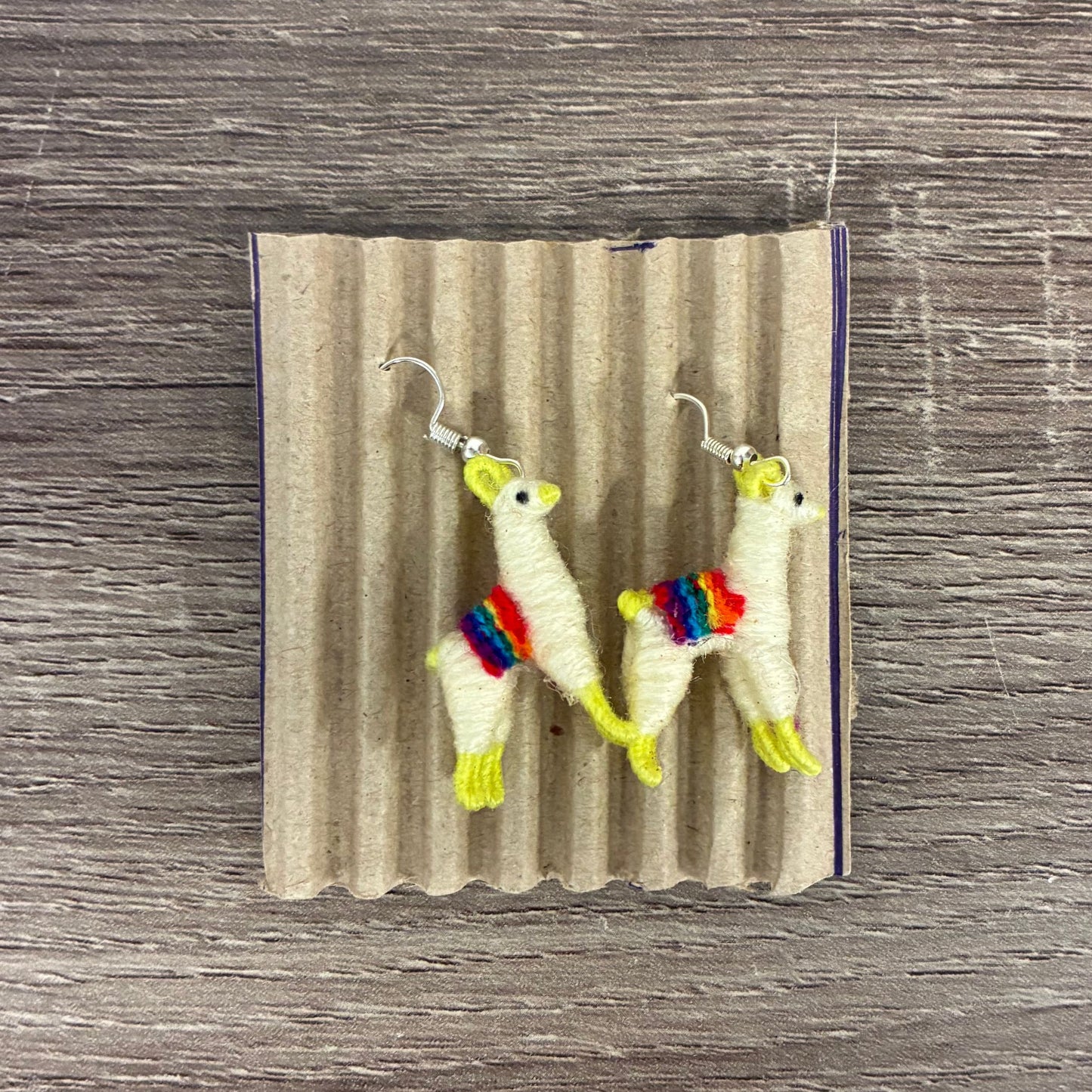 Llamita Handmade Dangling Earrings in 10 Color Combos | Made in Peru Mini Llama Earrings