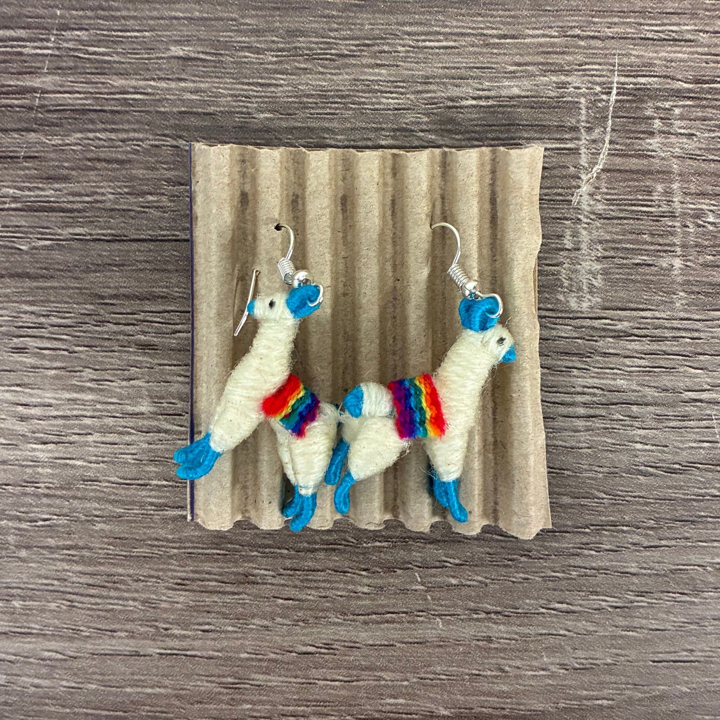 Llamita Handmade Dangling Earrings in 10 Color Combos | Made in Peru Mini Llama Earrings