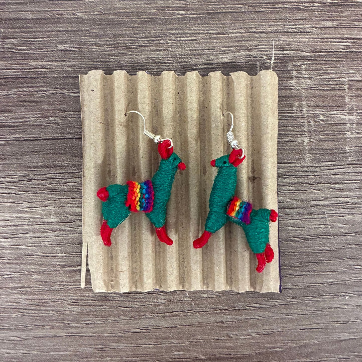 Llamita Handmade Dangling Earrings in 10 Color Combos | Made in Peru Mini Llama Earrings