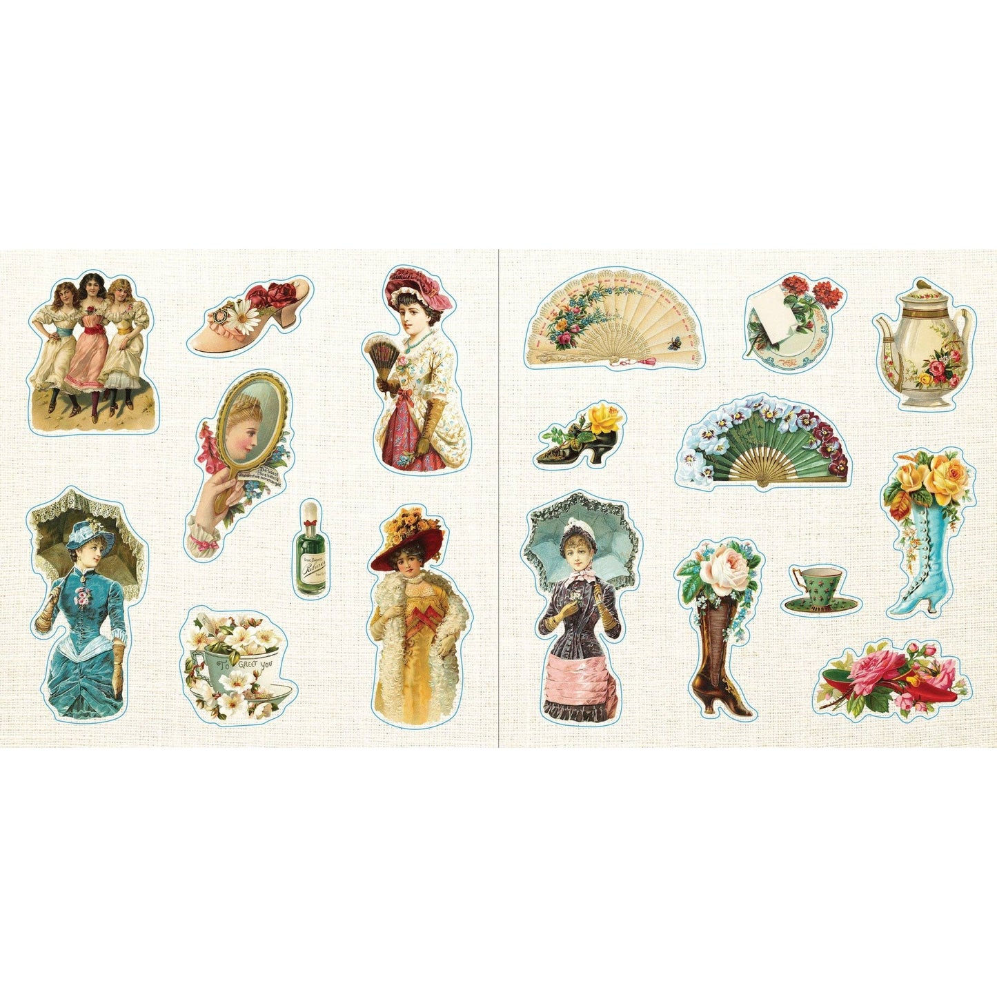 Loads of Ephemera Stickers | An Unforgettable Vintage Sticker Book | 580 Decals