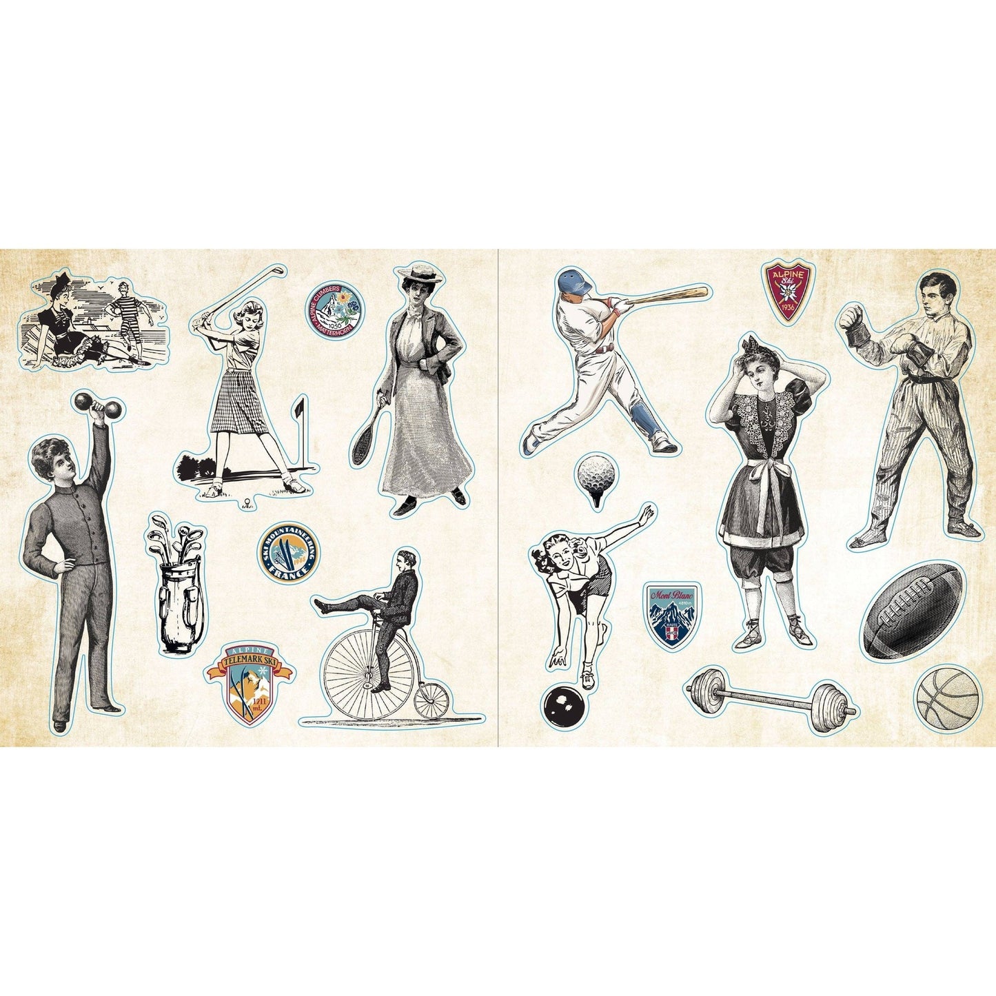 Loads of Ephemera Stickers | An Unforgettable Vintage Sticker Book | 580 Decals