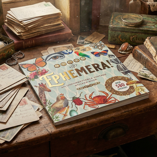 Loads of Ephemera Stickers | An Unforgettable Vintage Sticker Book | 580 Decals