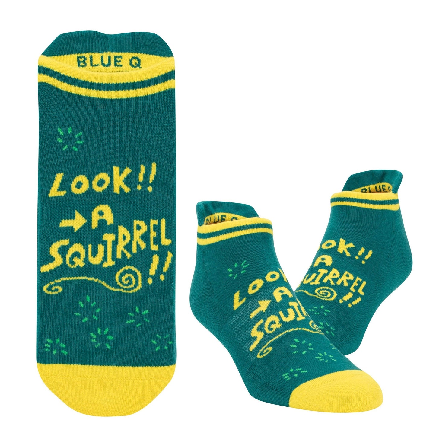 Look A Squirrel Women's or Unisex Sneaker Socks [2 Size Options] | BlueQ at GetBullish