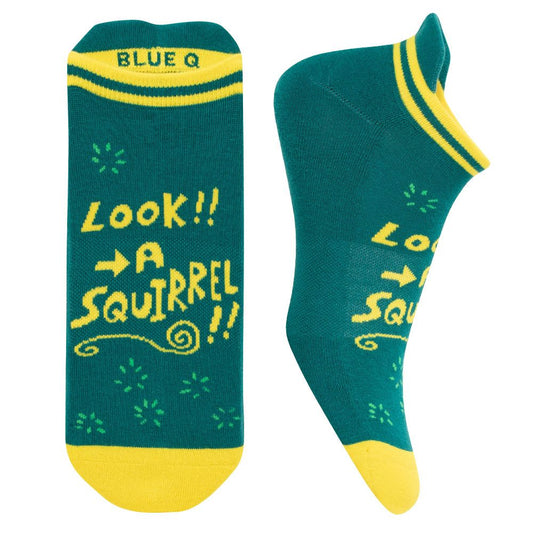 Look A Squirrel Women's or Unisex Sneaker Socks [2 Size Options] | BlueQ at GetBullish