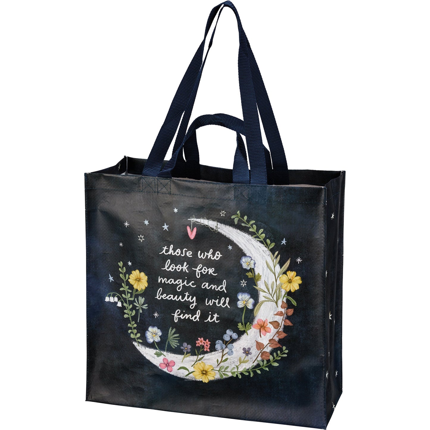 Look For Magic And Beauty Market Tote | Daily Shopping Storage Bag | 15.50" x 15.25" x 6"