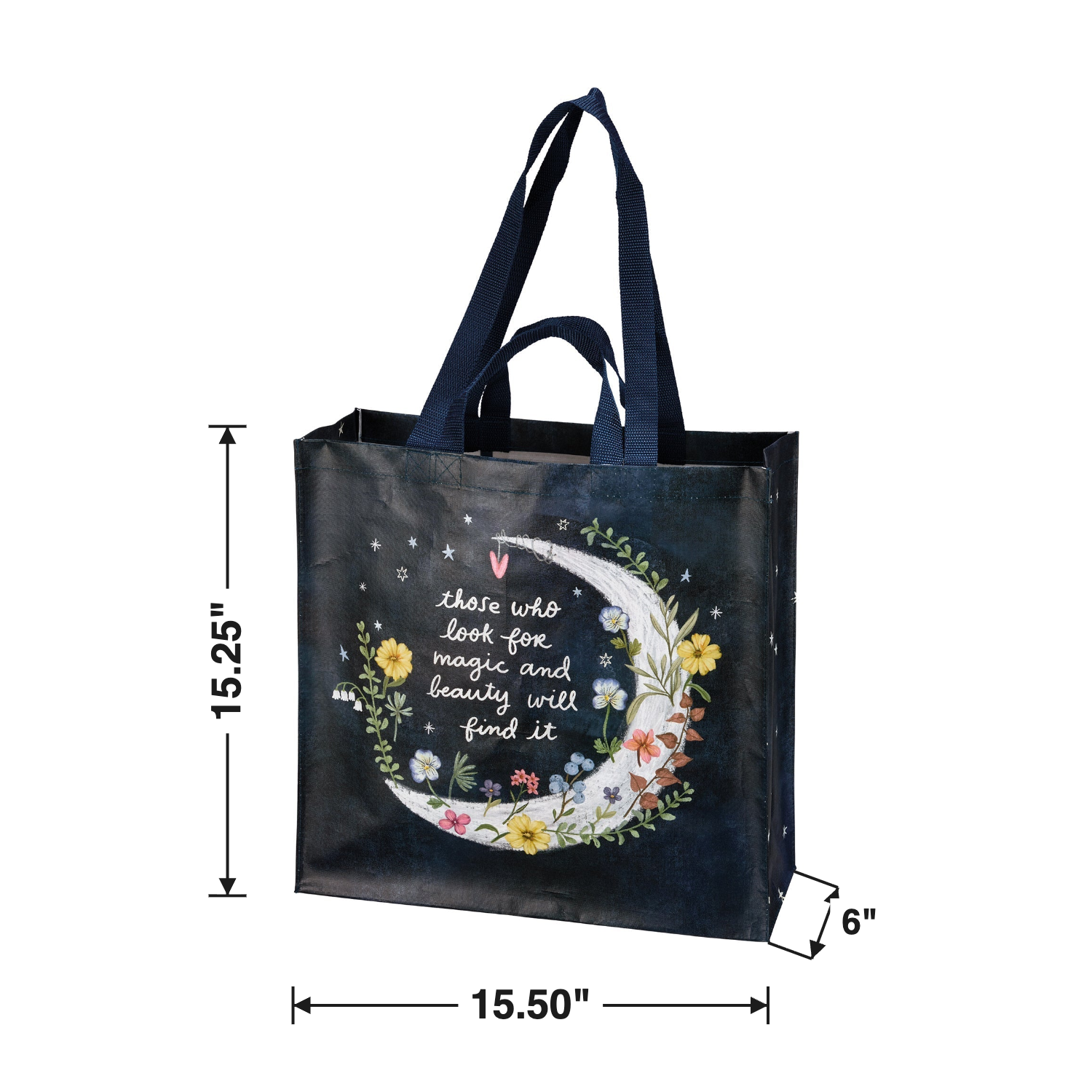 Size chart — 15.50" W x 15.25" H x 6" D