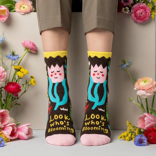 Look Who's Blooming Women's Ankle Socks | BlueQ at GetBullish