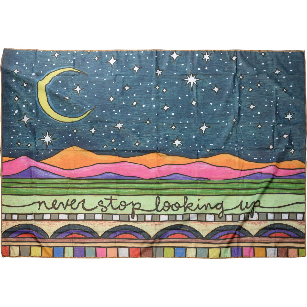 Never Stop Looking Up Lighted Celestial Tapestry