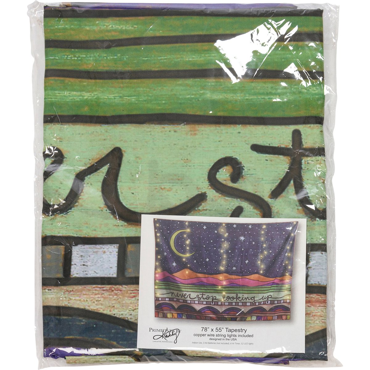 Never Stop Looking Up Lighted Celestial Tapestry