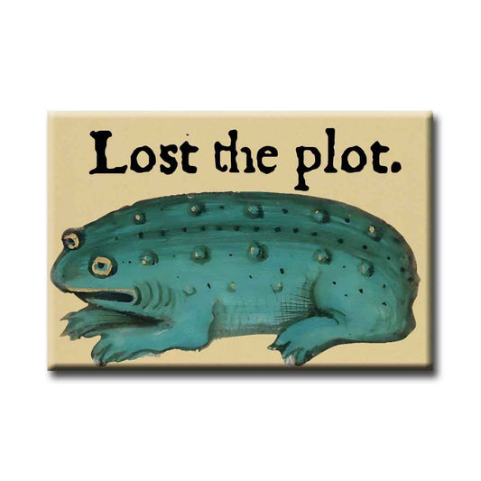 Lost the Plot Frog Medieval Marginalia Refrigerator Magnet | Funny History Humor Magnet