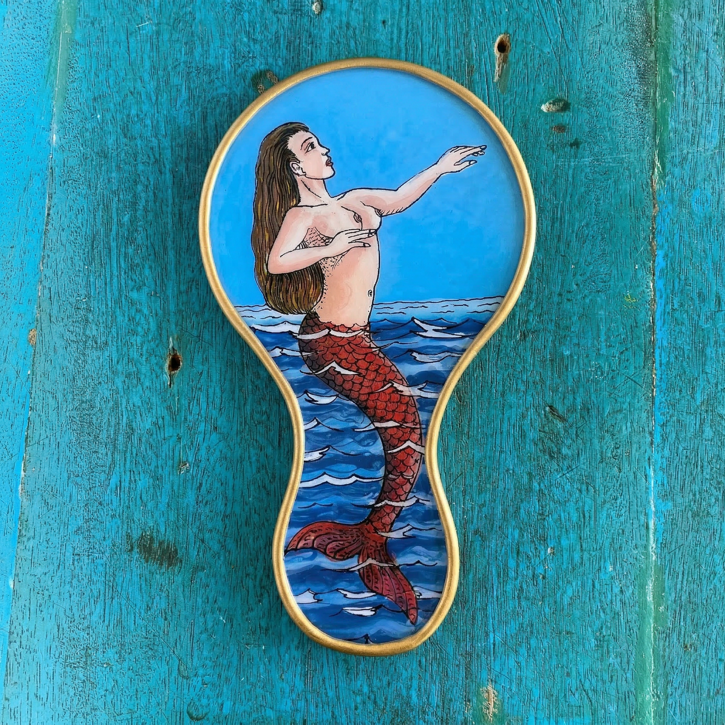 Loteria Mermaid Hand Mirror | Made in Peru Handy Purse Travel Mirror