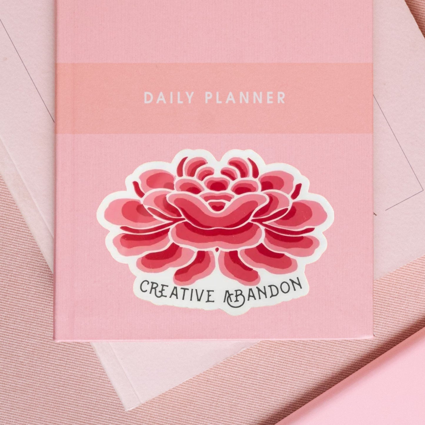 Lotus Flower Creative Abandon Large Inspirational Vinyl Sticker