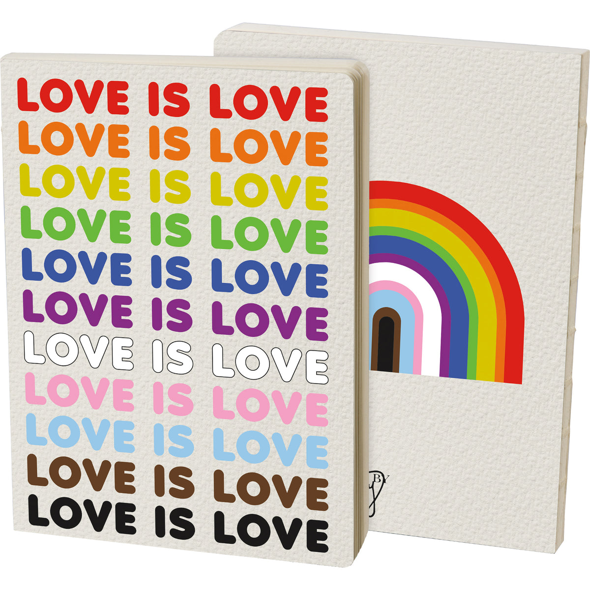 Love Is Love Journal LGBTQ+ Pride Notebook with Rainbow Back Cover | 160 Lined Pages