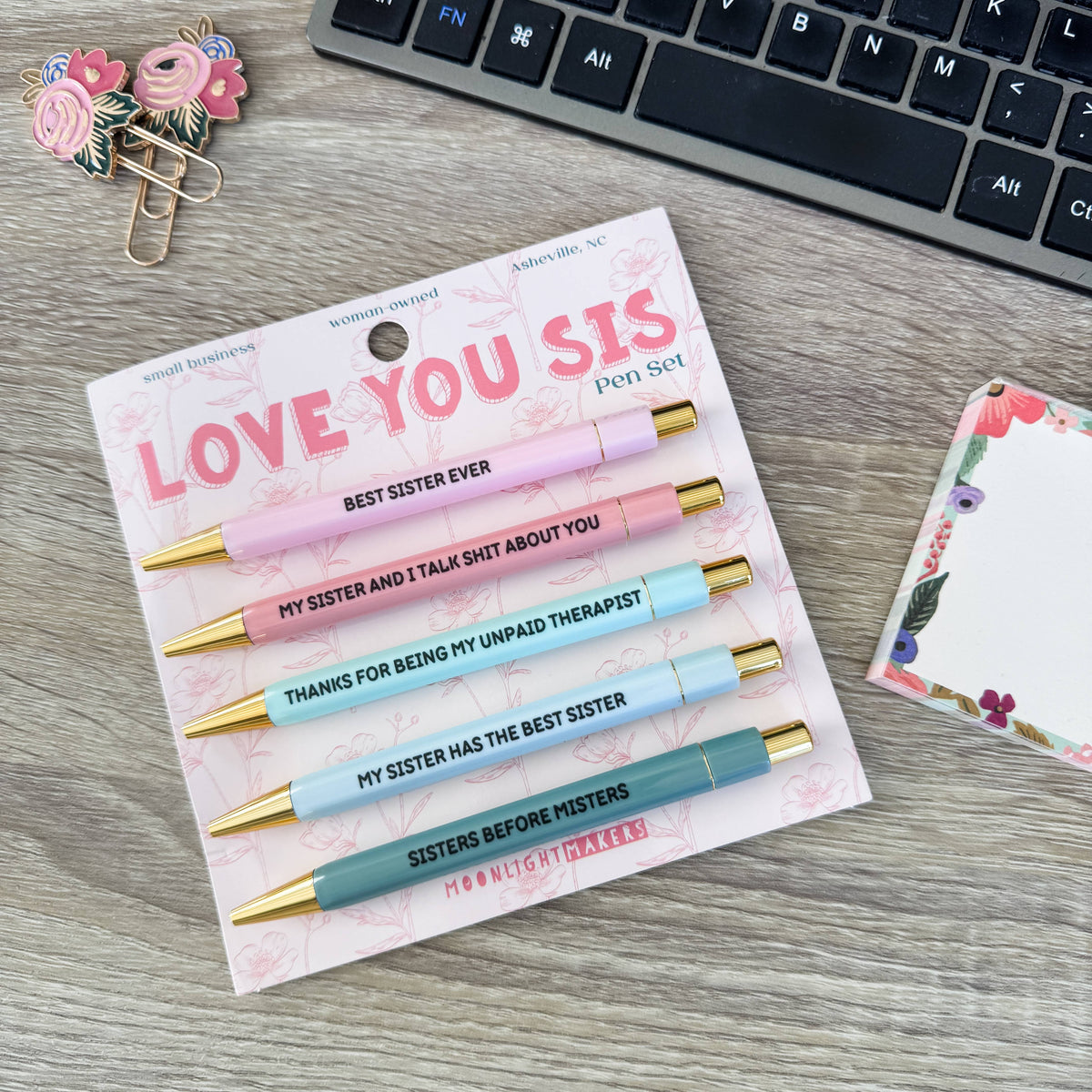 Love You Sis Pen Set | Sister Gift 5-Pen Set